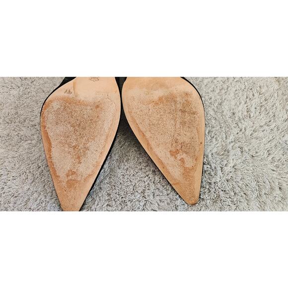 Vintage Isaac Mizrahi‎ Pointed Toe Slip On Suede Pump Heels Women Size 10B Black - Picture 8 of 9